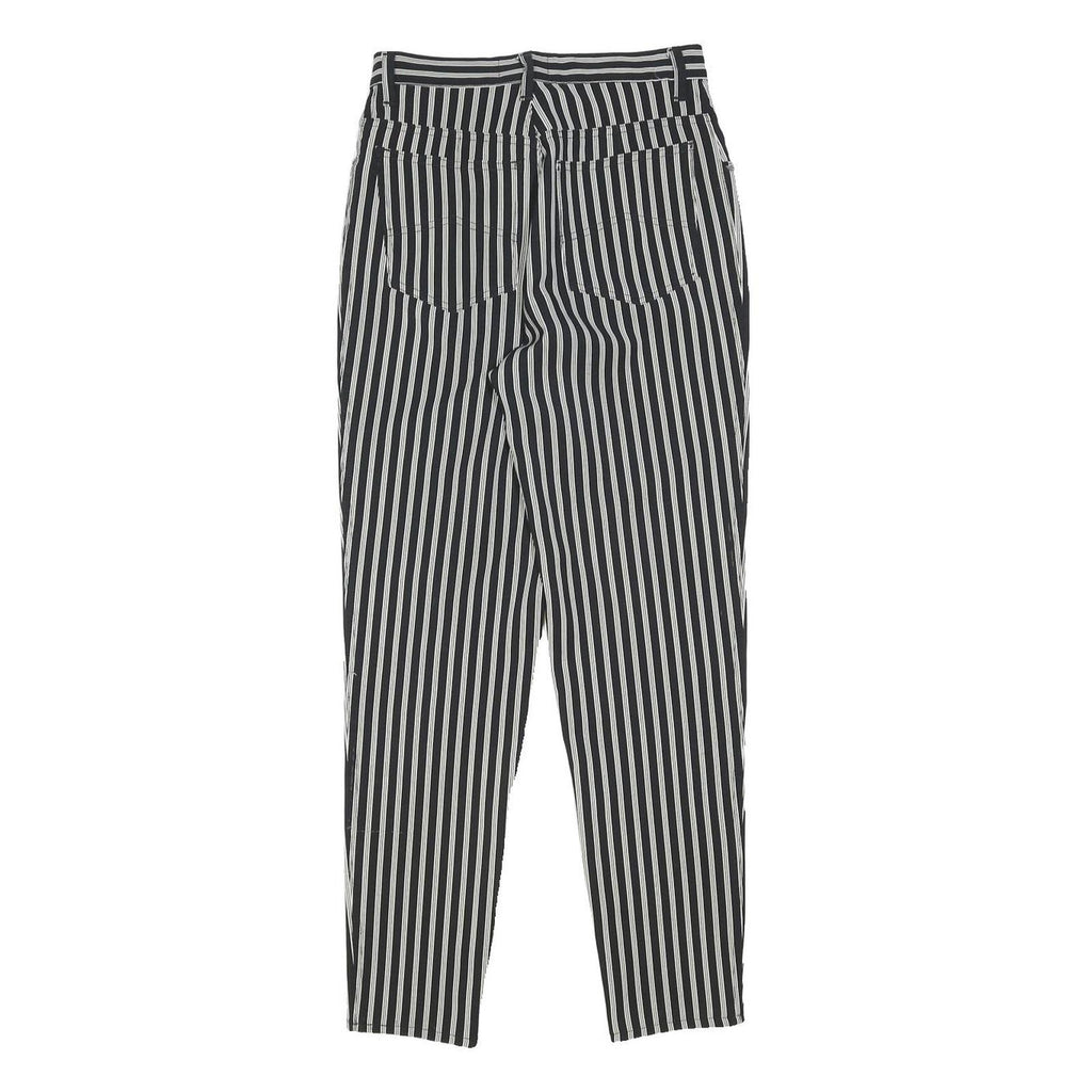 ARMANI JEANS Womens Black & White Classic Straight Trousers W27 L30 Stylish