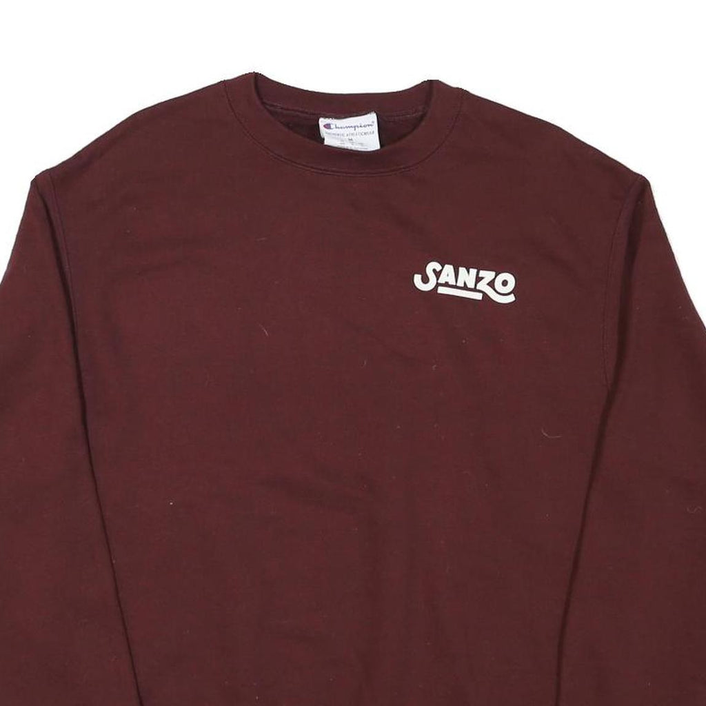 CHAMPION Mens Maroon Sanzo Crew Neck M Cotton Blend Casual Sweatshirt