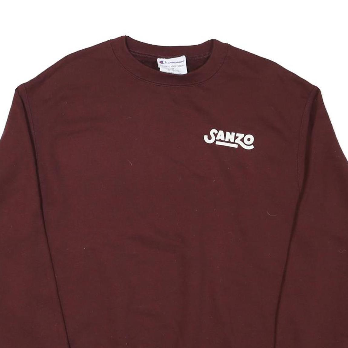 CHAMPION Mens Maroon Sanzo Crew Neck M Cotton Blend Casual Sweatshirt