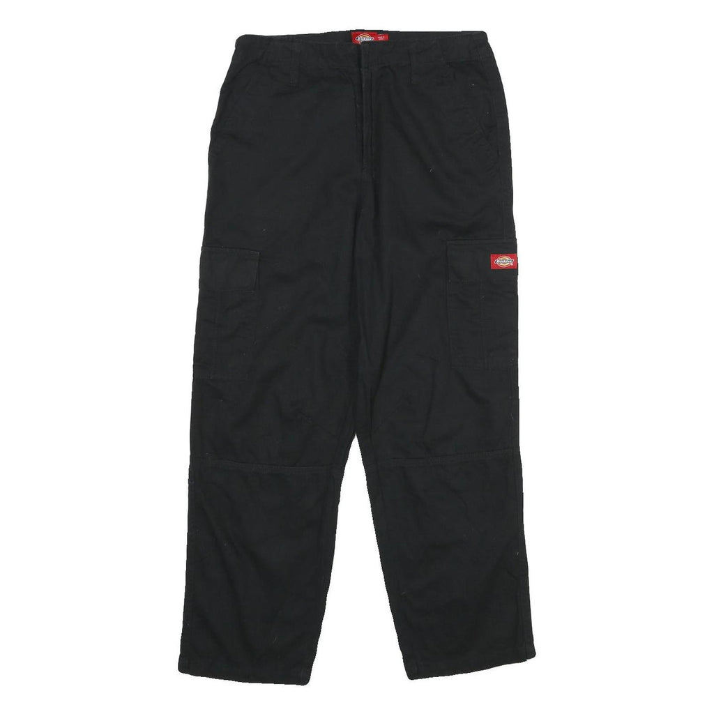 DICKIES Womens Black Regular Fit Straight Leg Trousers W28 L27 Utility Style