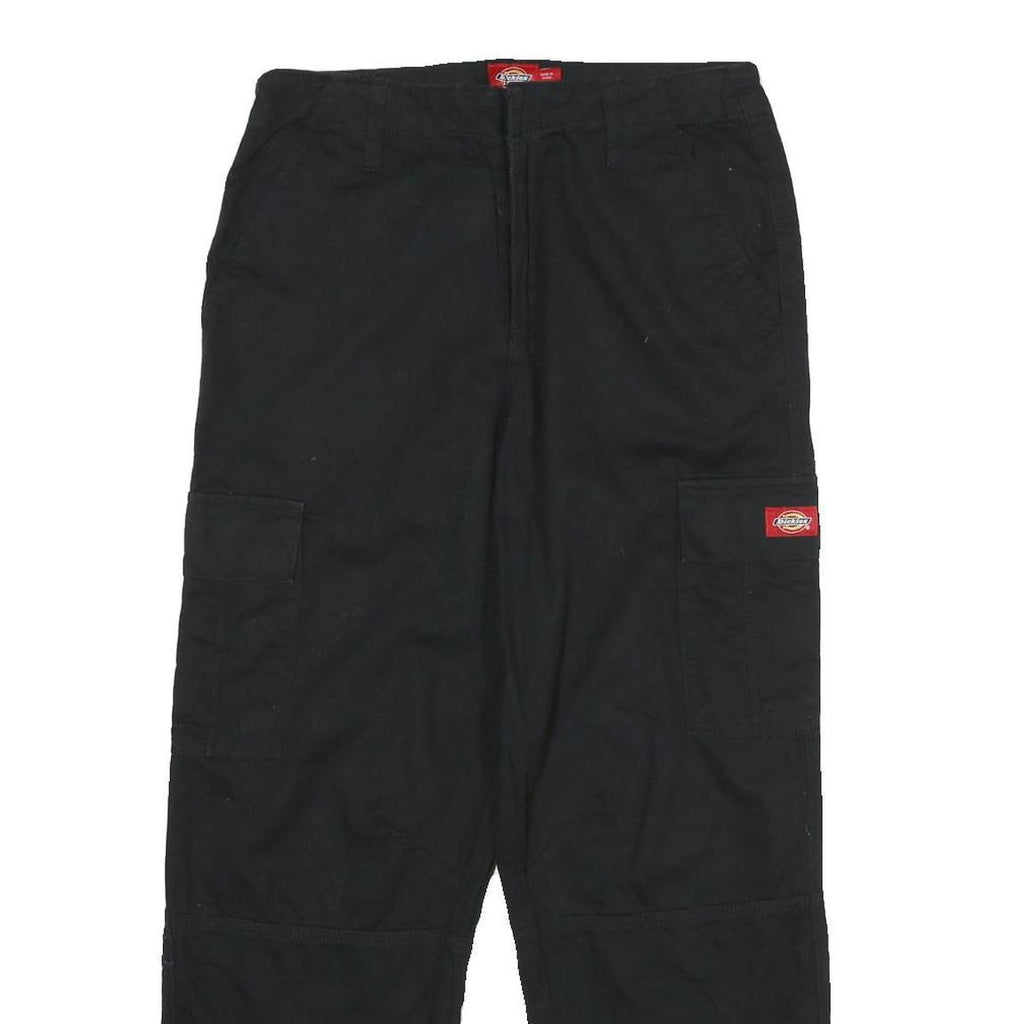 DICKIES Womens Black Regular Fit Straight Leg Trousers W28 L27 Utility Style