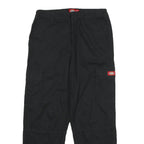 DICKIES Womens Black Regular Fit Straight Leg Trousers W28 L27 Utility Style