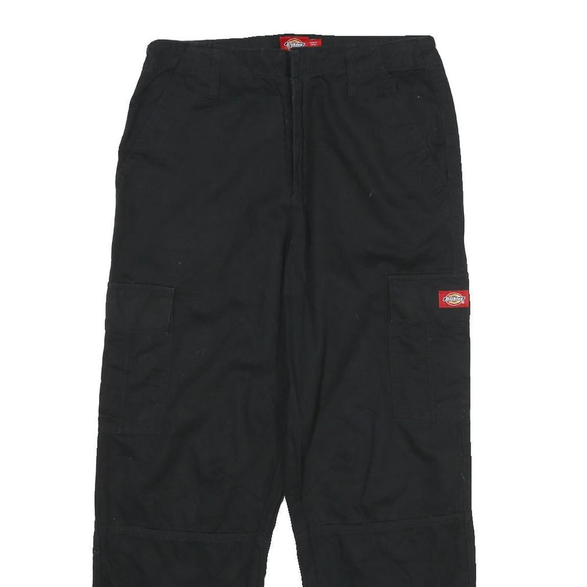 DICKIES Womens Black Regular Fit Straight Leg Trousers W28 L27 Utility Style