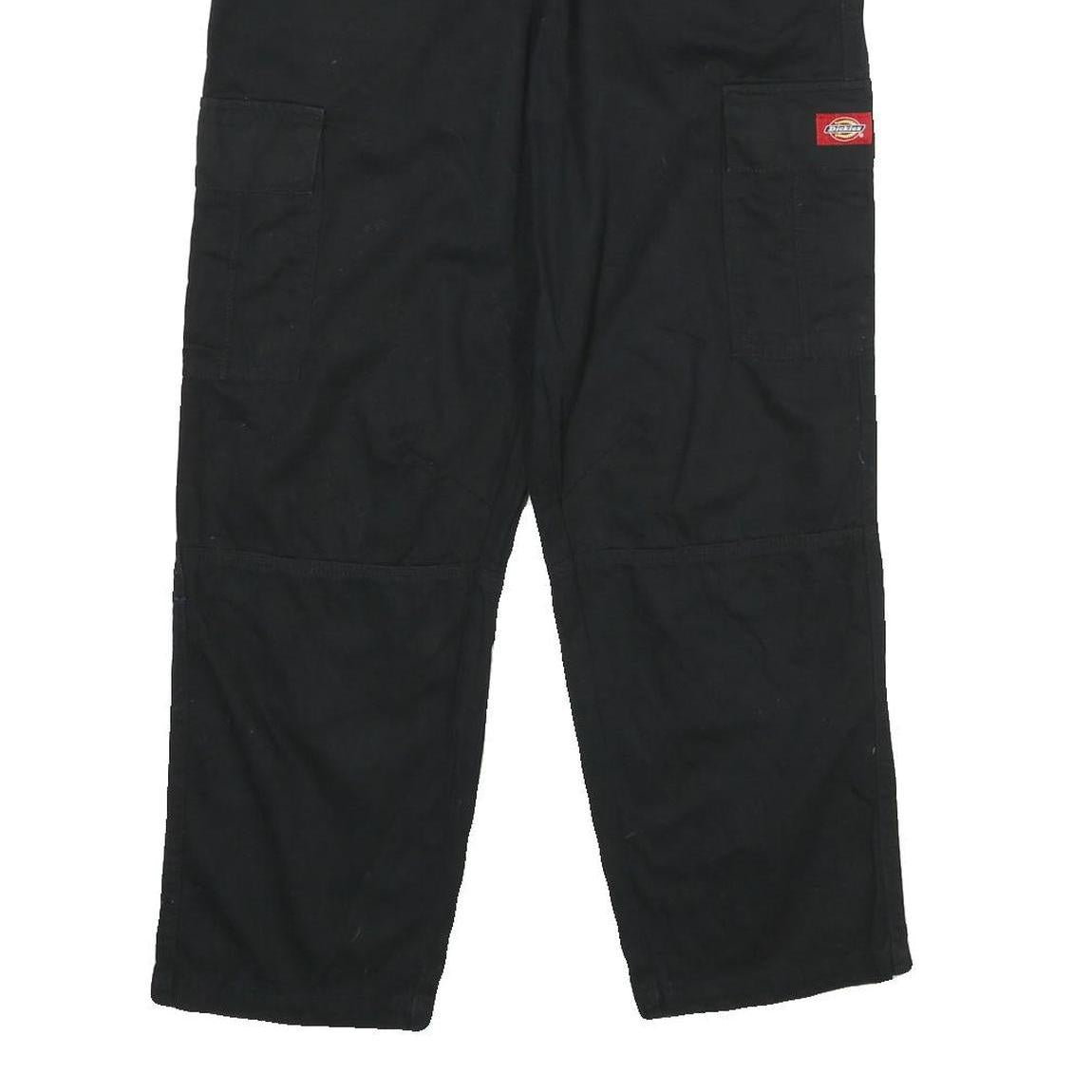 DICKIES Womens Black Regular Fit Straight Leg Trousers W28 L27 Utility Style