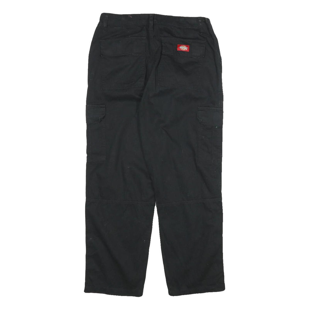 DICKIES Womens Black Regular Fit Straight Leg Trousers W28 L27 Utility Style