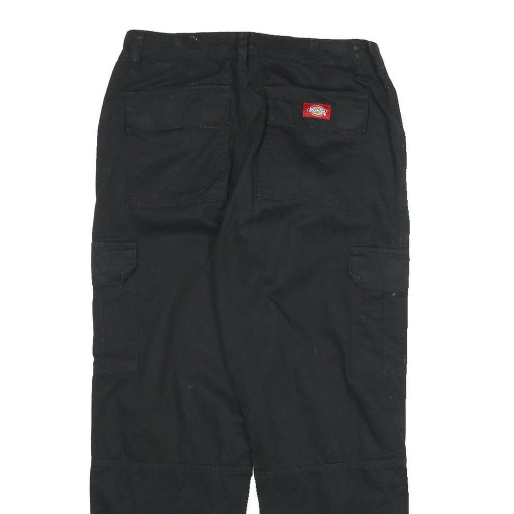 DICKIES Womens Black Regular Fit Straight Leg Trousers W28 L27 Utility Style