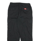 DICKIES Womens Black Regular Fit Straight Leg Trousers W28 L27 Utility Style
