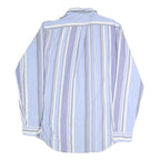 POLO RALPH LAUREN Mens Blue & Grey Striped Shirt XL Classic Button-Down Cotton