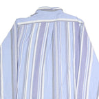 POLO RALPH LAUREN Mens Blue & Grey Striped Shirt XL Classic Button-Down Cotton