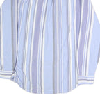 POLO RALPH LAUREN Mens Blue & Grey Striped Shirt XL Classic Button-Down Cotton