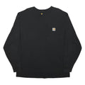 CARHARTT Mens Black Casual Long Sleeve Crew Neck T-Shirt Pocket L