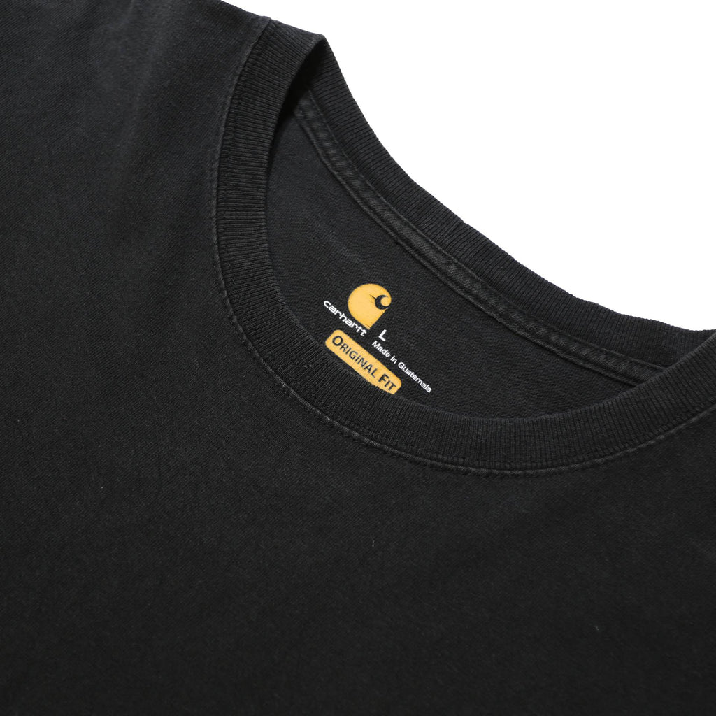 CARHARTT Mens Black Casual Long Sleeve Crew Neck T-Shirt Pocket L