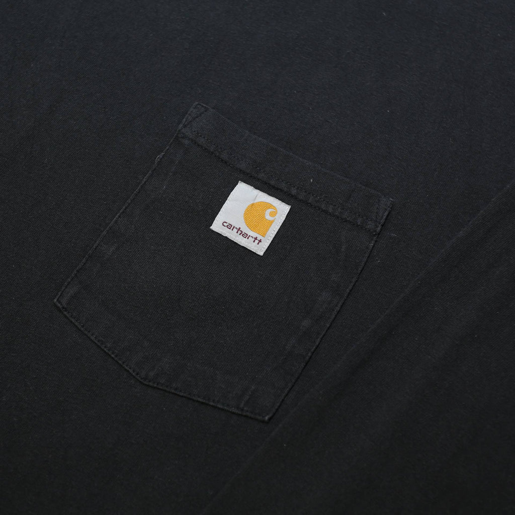 CARHARTT Mens Black Casual Long Sleeve Crew Neck T-Shirt Pocket L