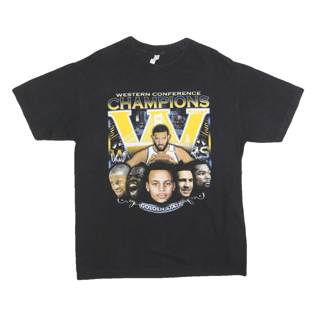 AL SPORT Mens Black Golden State Western Conference Champions Graphic T-Shirt L