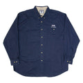 LEE Mens Worker Shirt Blue 90s Long Sleeve XL