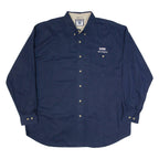 LEE Mens Worker Shirt Blue 90s Long Sleeve XL
