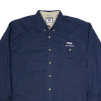 LEE Mens Worker Shirt Blue 90s Long Sleeve XL