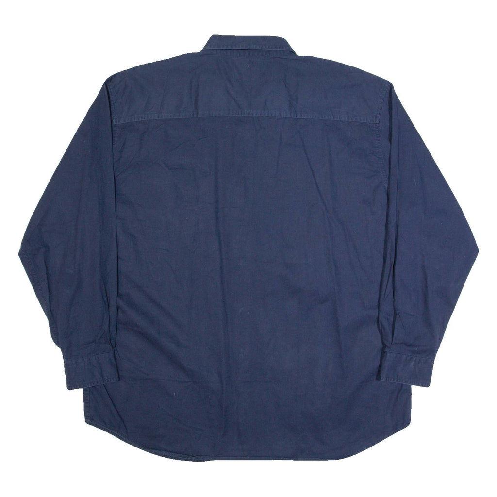 LEE Mens Worker Shirt Blue 90s Long Sleeve XL
