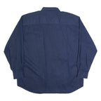 LEE Mens Worker Shirt Blue 90s Long Sleeve XL