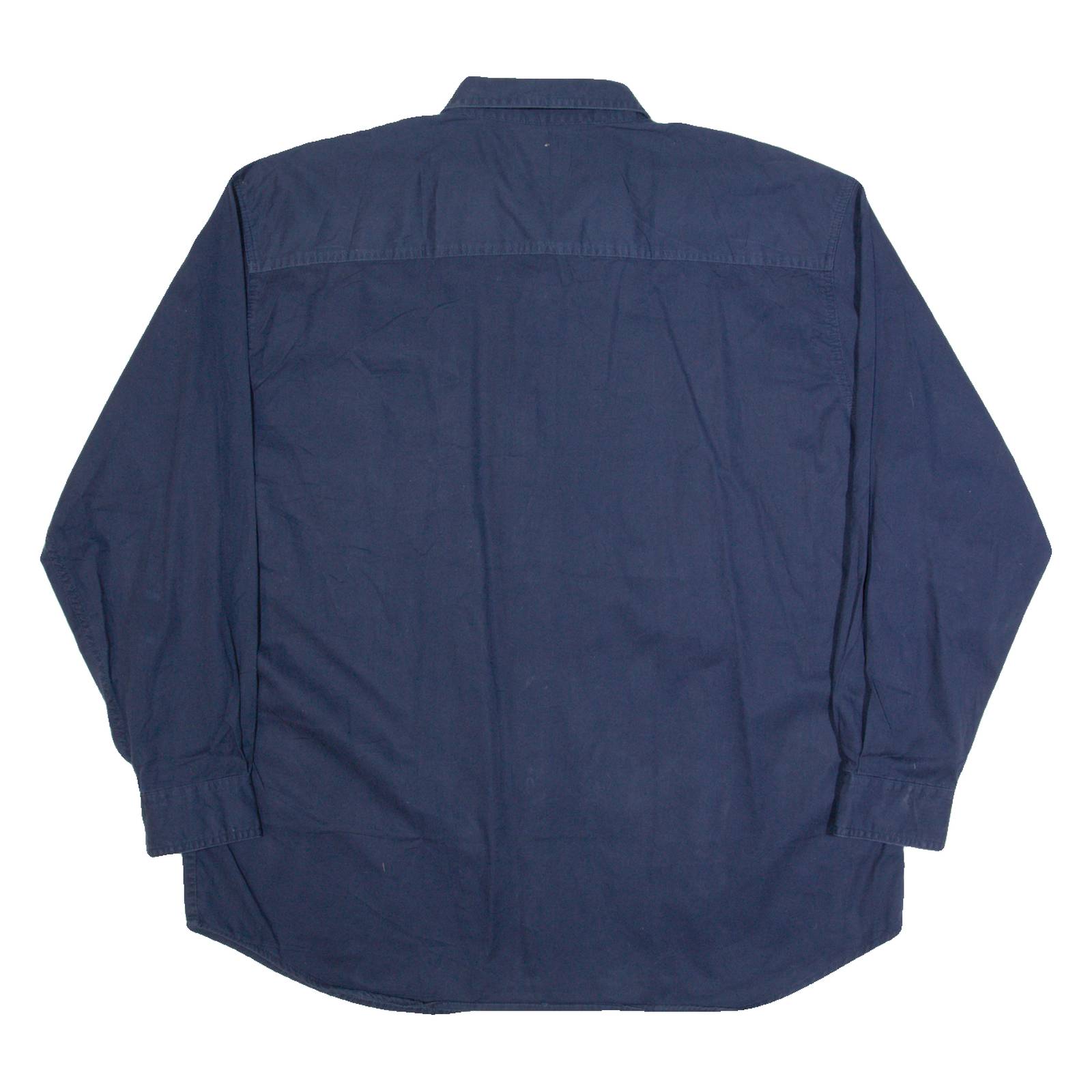 LEE Mens Worker Shirt Blue 90s Long Sleeve XL