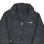 ELLESSE Mens Black Sportswear Jacket S Polyester Blend Plain Zip Warm Padded