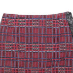CLAUDIE PIERLOT Womens Red Mini Cotton Blend Skirt S Plaid Pattern Zip Closure