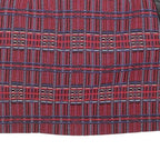 CLAUDIE PIERLOT Womens Red Mini Cotton Blend Skirt S Plaid Pattern Zip Closure