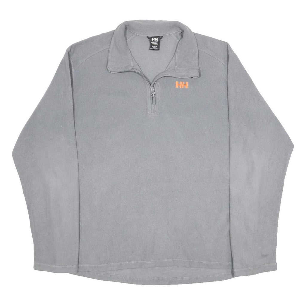 HELLY HANSEN Mens Grey Pullover Plain Crew Neck Basic Knit 2XL Fleece Jumper