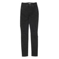 LEVI'S 721 Womens Jeans Black Slim Skinny Denim W24 L30 Distressed Ripped