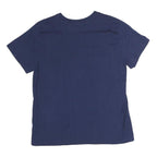 CHAMPION Mens Navy Blue Cotton T-Shirt L Short Sleeve Crew Neck Classic Logo