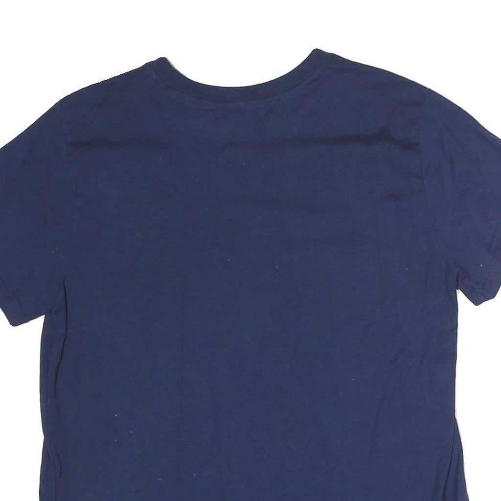 CHAMPION Mens Navy Blue Cotton T-Shirt L Short Sleeve Crew Neck Classic Logo