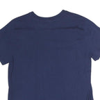 CHAMPION Mens Navy Blue Cotton T-Shirt L Short Sleeve Crew Neck Classic Logo