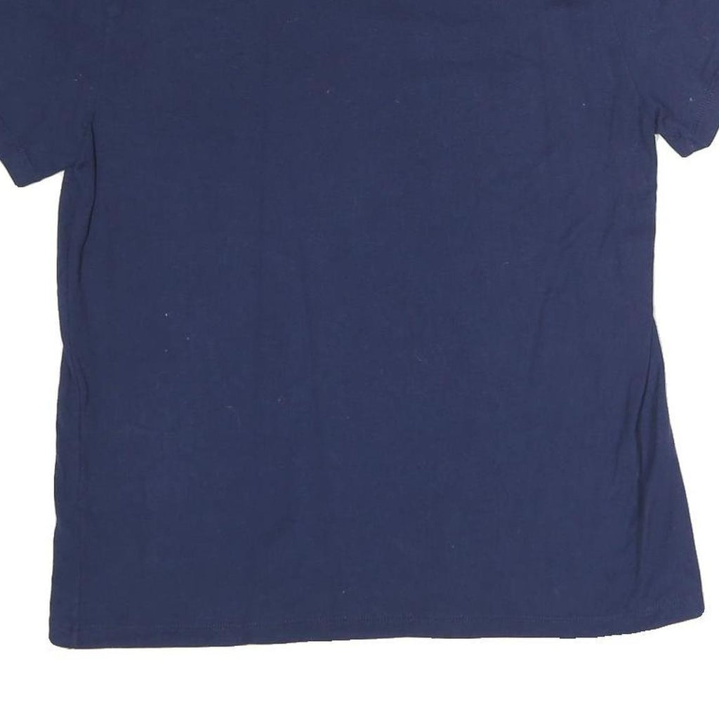 CHAMPION Mens Navy Blue Cotton T-Shirt L Short Sleeve Crew Neck Classic Logo