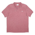 SLAZENGER Mens Pink Short Sleeve Plain Polo Shirt L Casual Sports Style