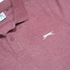SLAZENGER Mens Pink Short Sleeve Plain Polo Shirt L Casual Sports Style