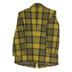Womens Yellow & Black Check Jacket L Polyester Blend Button Closure Tailored