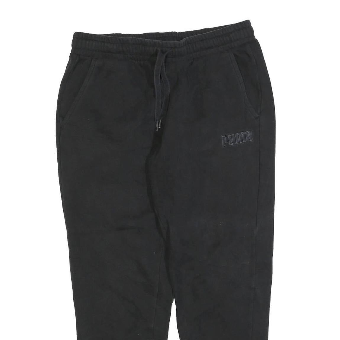 PUMA Womens Joggers Black Slim Tapered L W32 L27 Cotton Blend Casual Sportswear