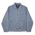 SUPREME X DICKES Mens Blue Denim Blend Quilted Jacket M Zip Casual Streetwear