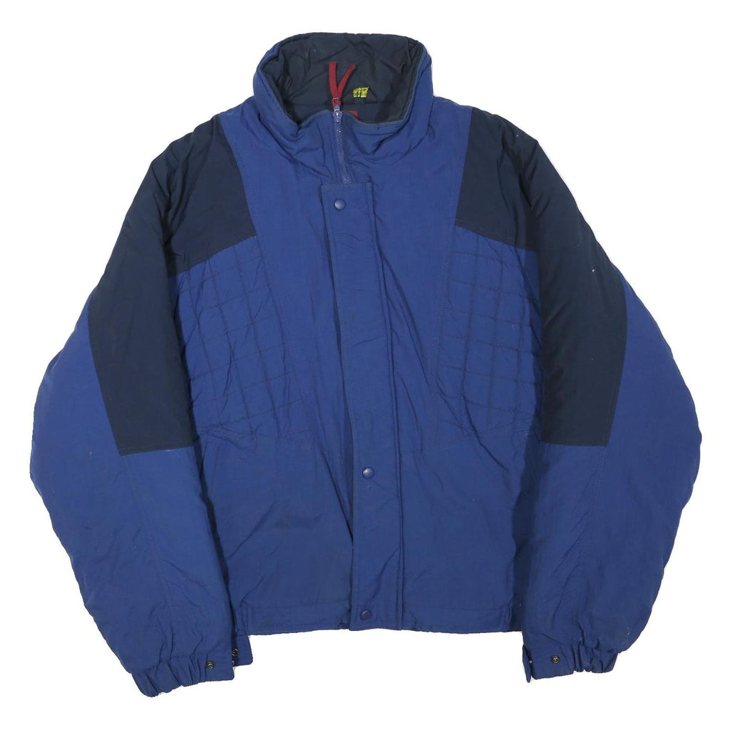 FIELD & STREAM Mens Blue & Navy Zip Up Quilted Jacket XL Polyester Blend Outdoor