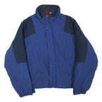 FIELD & STREAM Mens Blue & Navy Zip Up Quilted Jacket XL Polyester Blend Outdoor