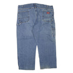 DICKIES Mens Regular Fit Blue Denim Jeans W46 L28 Workwear Cotton Blend Zip