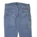 DICKIES Mens Regular Fit Blue Denim Jeans W46 L28 Workwear Cotton Blend Zip