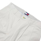 TOMMY HILFIGER Mens Cotton Blend White Loose Straight Trousers W30 L29 Casual