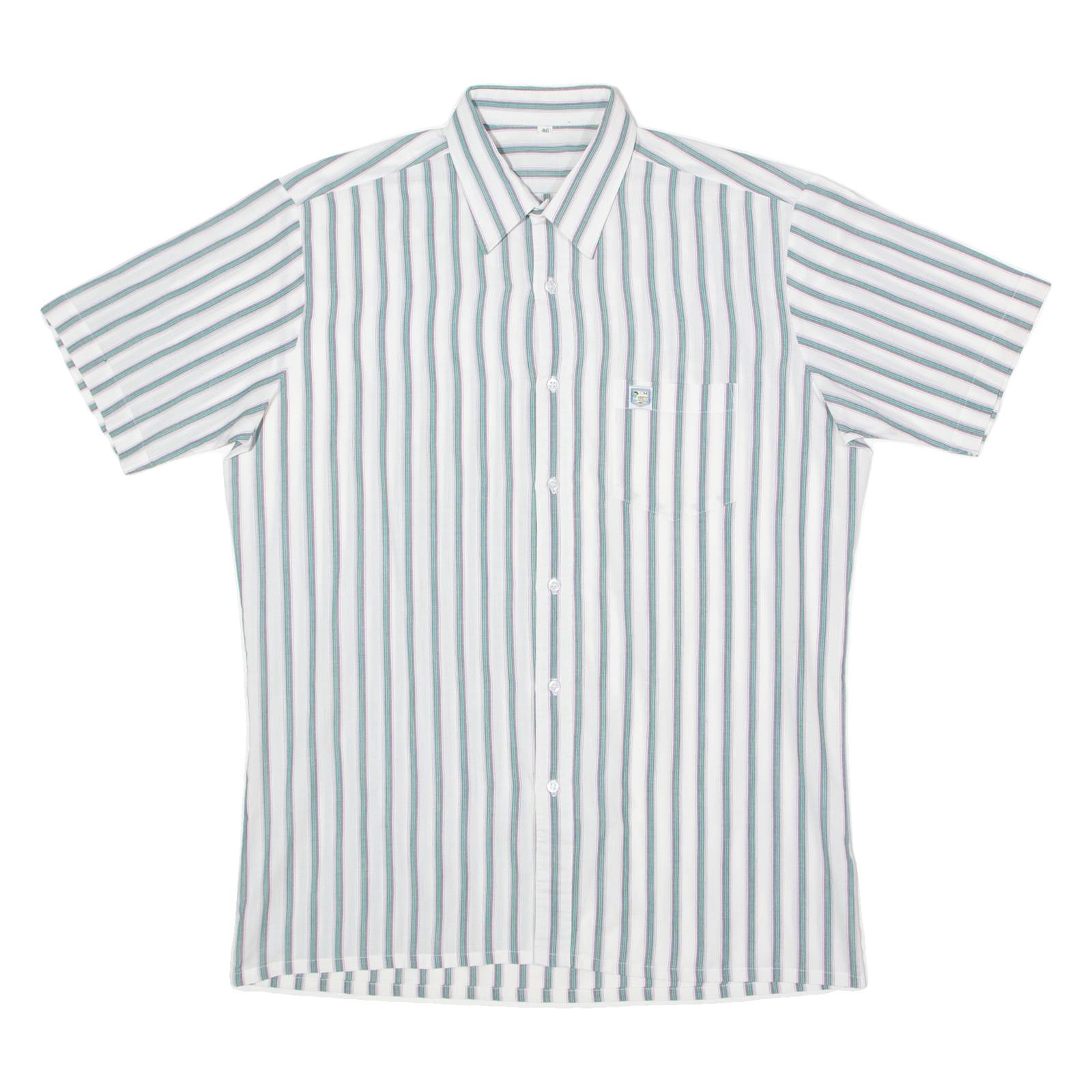 Mens Shirt White 90s Striped L