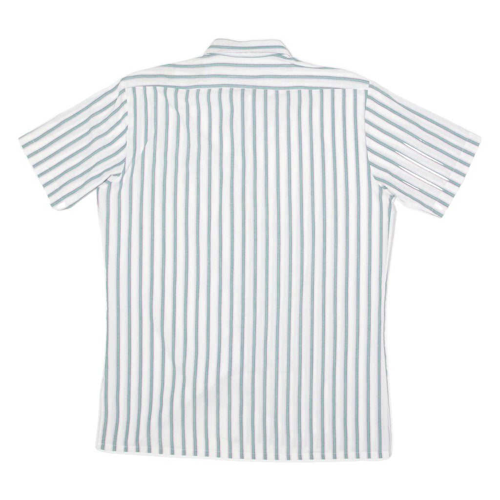Mens Shirt White 90s Striped L