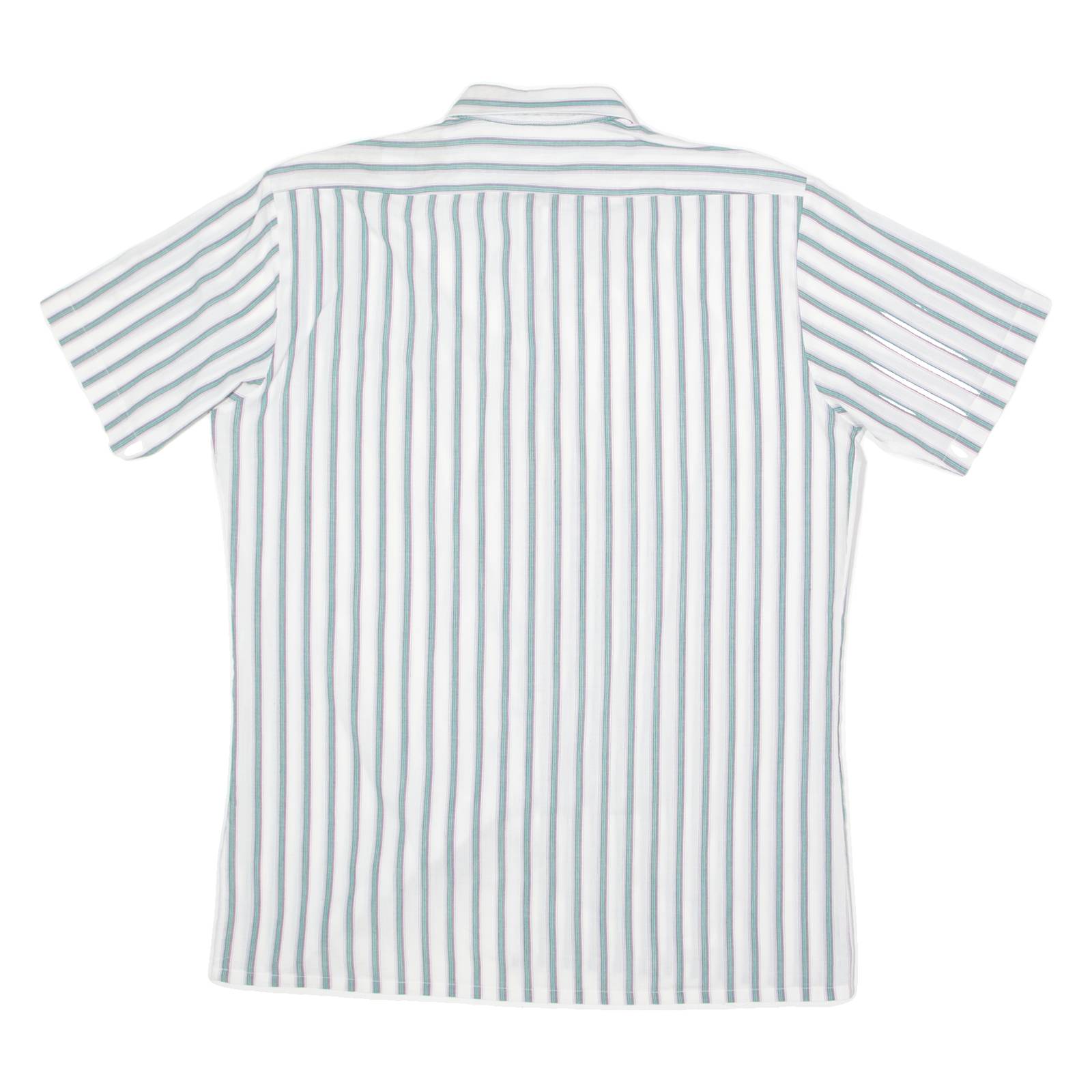 Mens Shirt White 90s Striped L