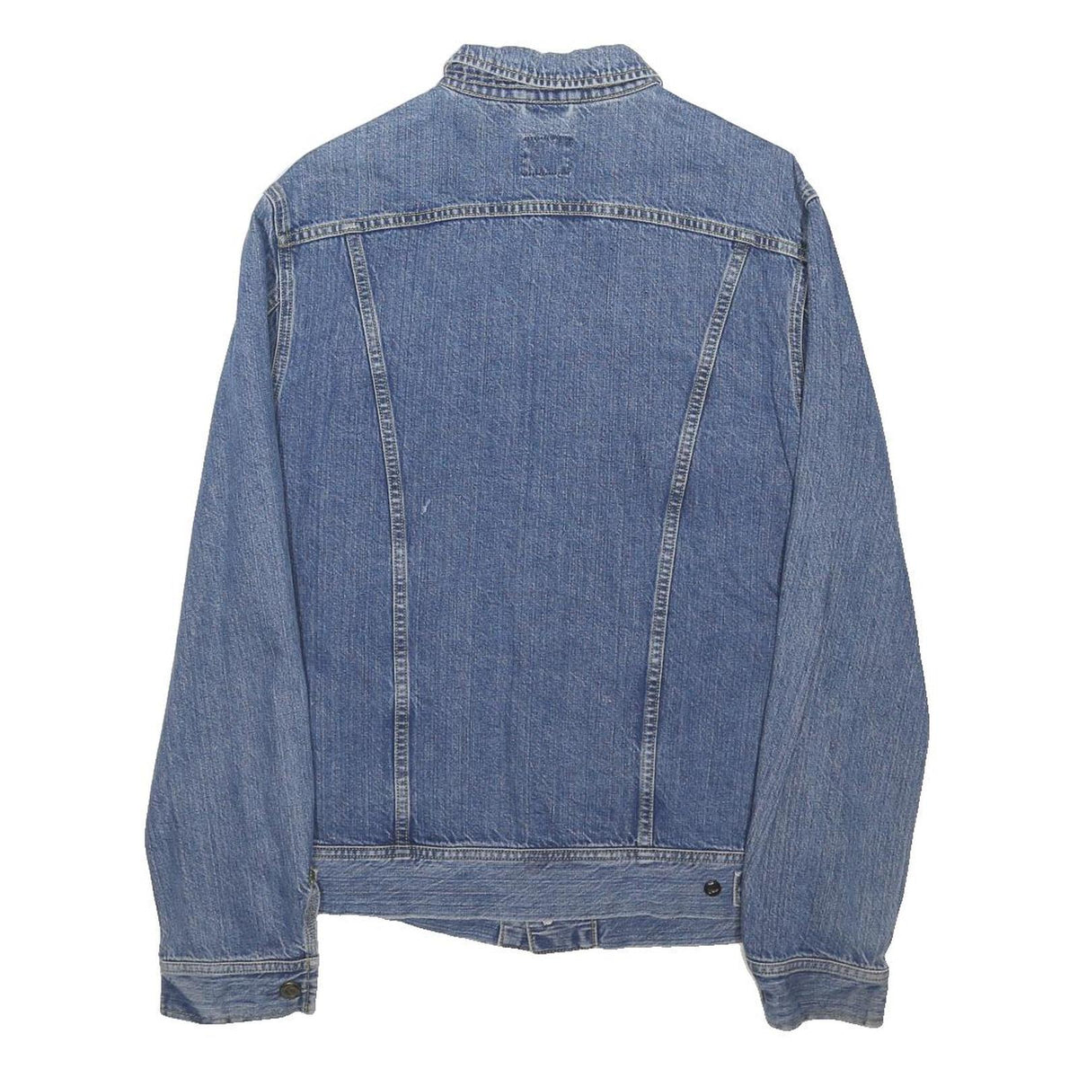 LEE Mens Blue Denim Jacket M Cotton Blend Button Closure Classic Fit Casual