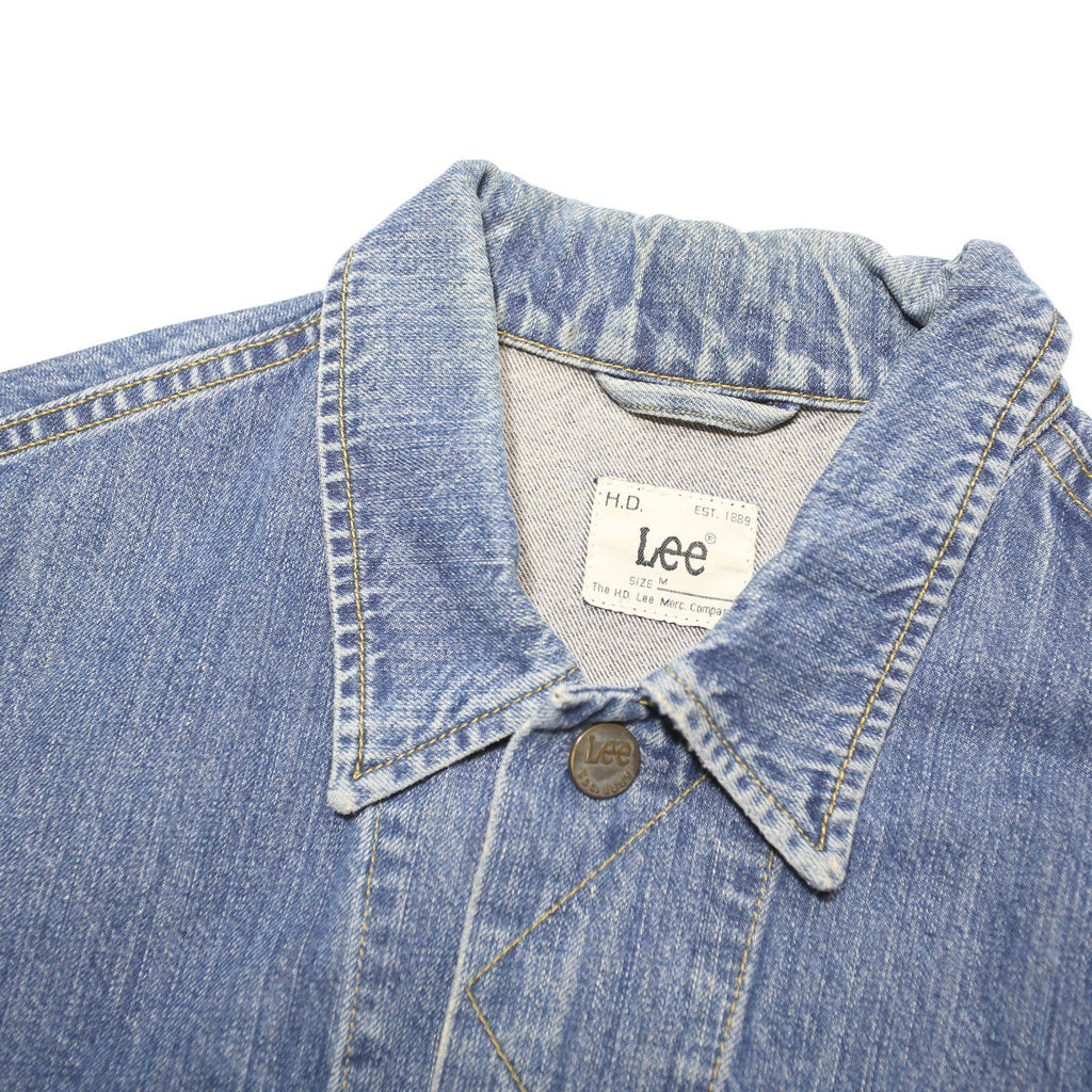 LEE Mens Blue Denim Jacket M Cotton Blend Button Closure Classic Fit Casual