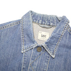LEE Mens Blue Denim Jacket M Cotton Blend Button Closure Classic Fit Casual