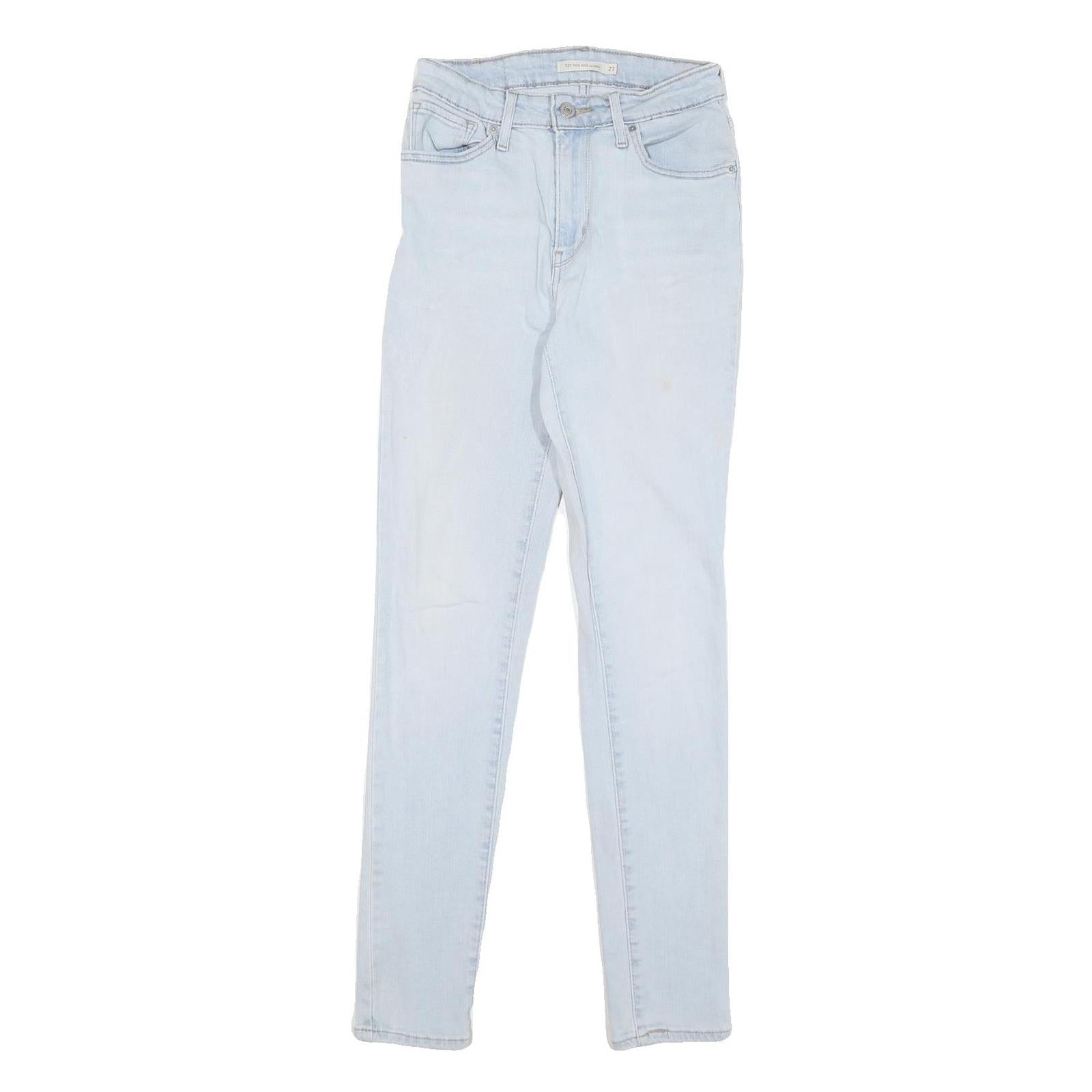 LEVI'S Womens Jeans Light Blue Regular Skinny Denim W27 L30 Classic Fit Zip